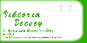 viktoria decsey business card