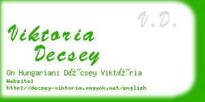 viktoria decsey business card